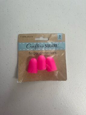 Crafter's Square Pink Silicone Finger Protectors - 3 Pack C
